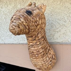 Wicker Giraffe Wall Decor